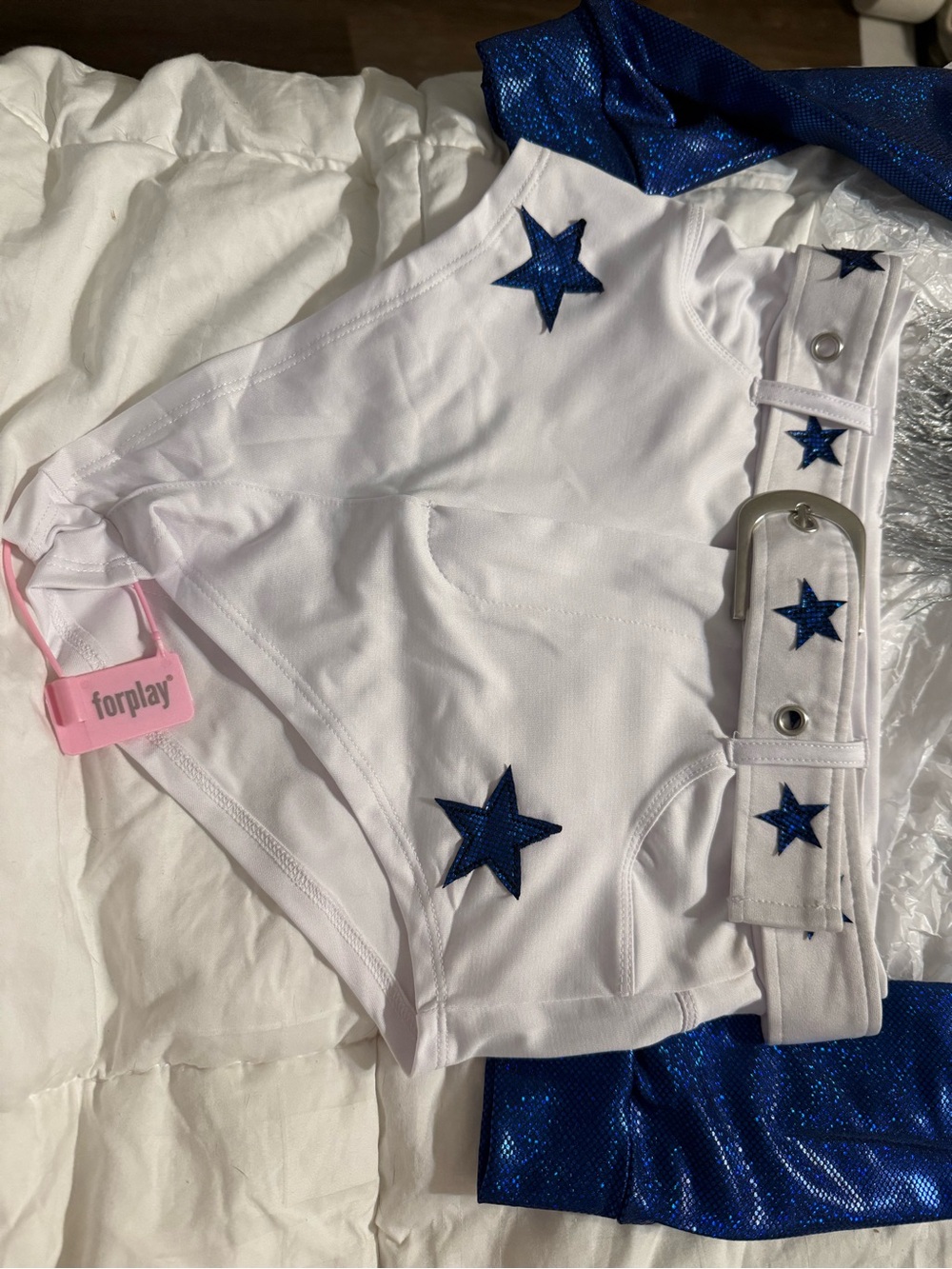 Dallas Cowboys Cheerleading Outfit, Blue and White - Picture 5 of 8